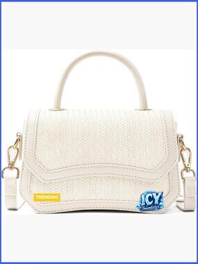 Woven Straw Crossbody Purse Hobo Handbag with Detachable Scarf